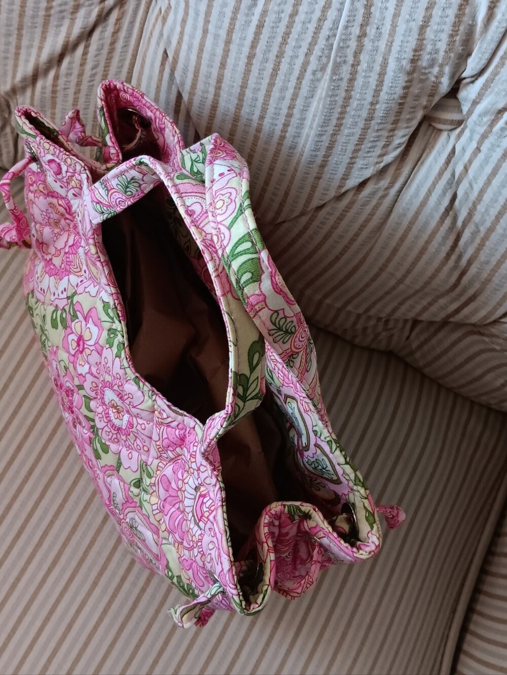 Vera Bradley Pink Floral Quilted Mini-Tote - Picture 2 of 7